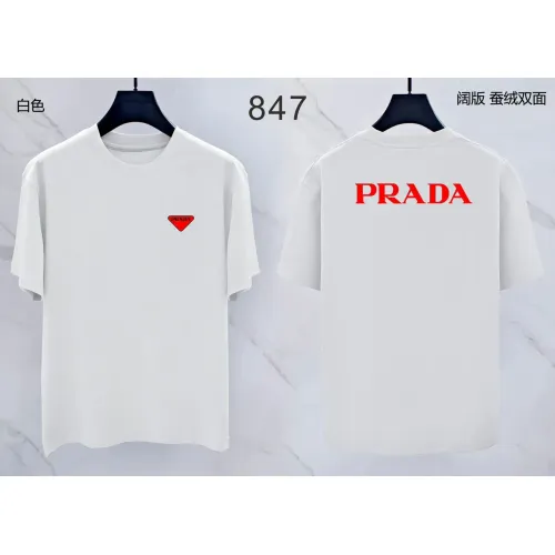 Wholesale Prada T-Shirts Short Sleeved For Men #1438067 $38.00 USD, Wholesale Quality Replica Prada T-Shirts