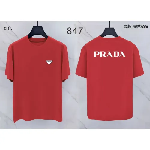Wholesale Prada T-Shirts Short Sleeved For Men #1438068 $38.00 USD, Wholesale Quality Replica Prada T-Shirts