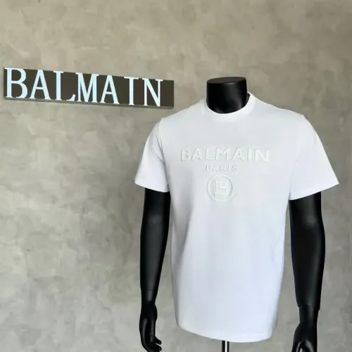 Wholesale Balmain T-Shirts Short Sleeved For Men #1438114 $32.00 USD, Wholesale Quality Replica Balmain T-Shirts