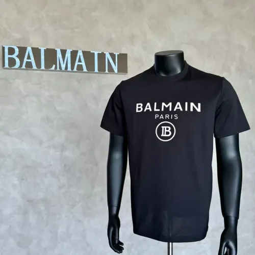 Wholesale Balmain T-Shirts Short Sleeved For Men #1438117 $32.00 USD, Wholesale Quality Replica Balmain T-Shirts