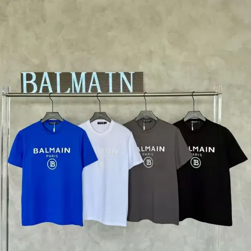 Replica Balmain T-Shirts Short Sleeved For Men #1438117 $32.00 USD for Wholesale