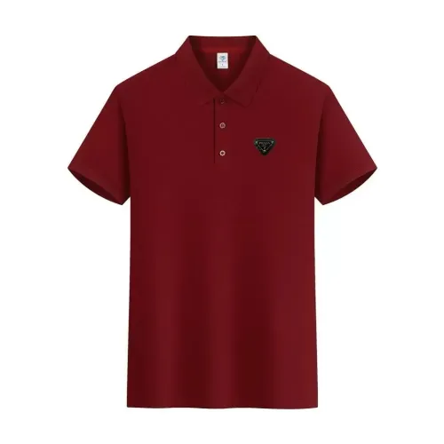 Wholesale Prada T-Shirts Short Sleeved For Men #1438172 $34.00 USD, Wholesale Quality Replica Prada T-Shirts