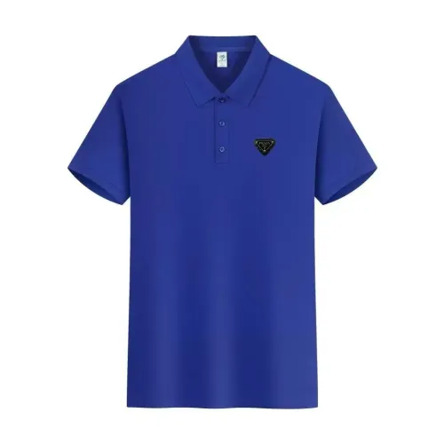 Wholesale Prada T-Shirts Short Sleeved For Men #1438174 $34.00 USD, Wholesale Quality Replica Prada T-Shirts