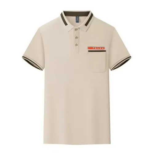 Wholesale Prada T-Shirts Short Sleeved For Men #1438178 $34.00 USD, Wholesale Quality Replica Prada T-Shirts