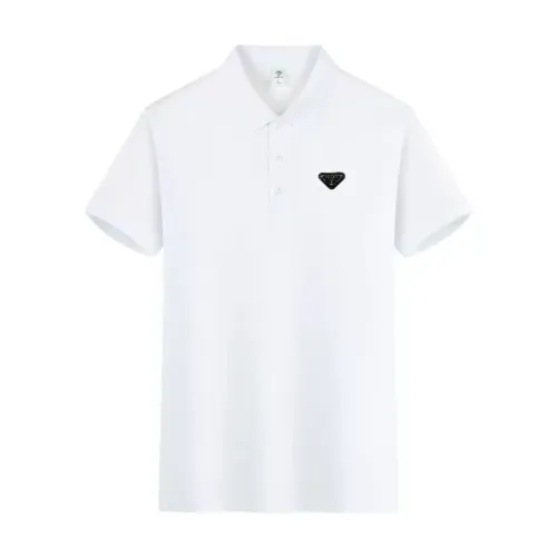 Wholesale Prada T-Shirts Short Sleeved For Men #1438184 $34.00 USD, Wholesale Quality Replica Prada T-Shirts