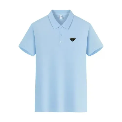 Wholesale Prada T-Shirts Short Sleeved For Men #1438189 $34.00 USD, Wholesale Quality Replica Prada T-Shirts