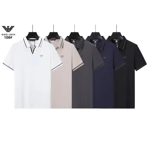 Replica Armani T-Shirts Short Sleeved For Men #1438193 $39.00 USD for Wholesale