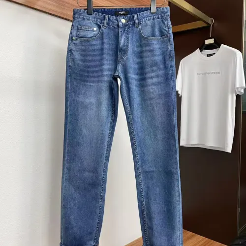 Replica Fendi Jeans For Men #1438293 $48.00 USD for Wholesale