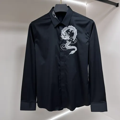 Wholesale Armani Shirts Long Sleeved For Men #1438342 $64.00 USD, Wholesale Quality Replica Armani Shirts