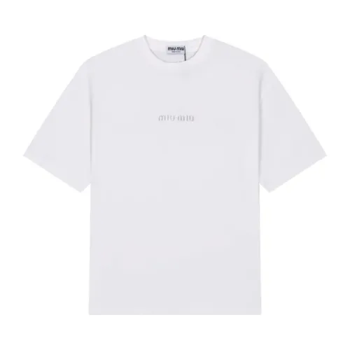 Wholesale MIU MIU T-Shirts Short Sleeved For Unisex #1438441 $41.00 USD, Wholesale Quality Replica MIU MIU T-Shirts