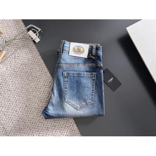 Wholesale Fendi Jeans For Men #1438458 $72.00 USD, Wholesale Quality Replica Fendi Jeans