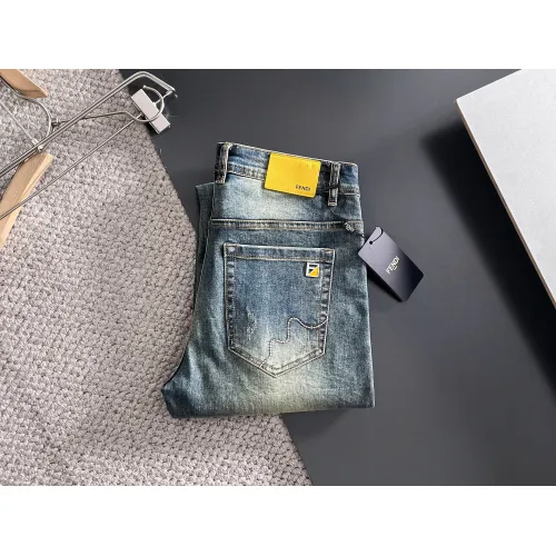 Wholesale Fendi Jeans For Men #1438459 $72.00 USD, Wholesale Quality Replica Fendi Jeans