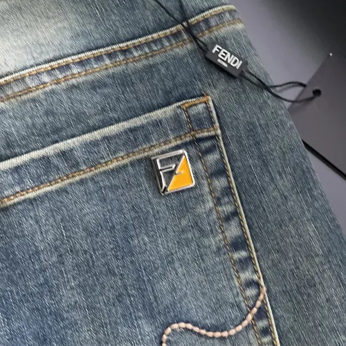 Replica Fendi Jeans For Men #1438459 $72.00 USD for Wholesale