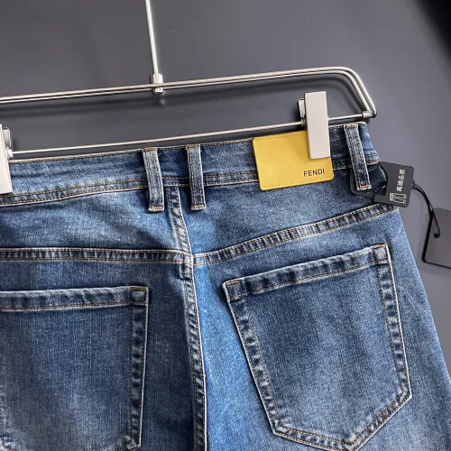 Replica Fendi Jeans For Men #1438470 $72.00 USD for Wholesale
