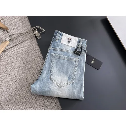 Wholesale Fendi Jeans For Men #1438473 $72.00 USD, Wholesale Quality Replica Fendi Jeans