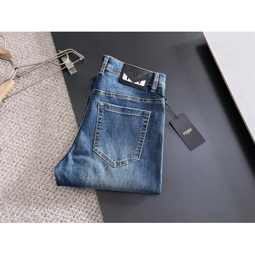 Wholesale Fendi Jeans For Men #1438490 $72.00 USD, Wholesale Quality Replica Fendi Jeans