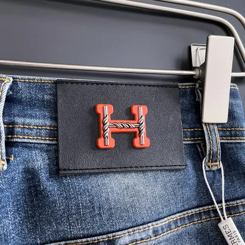 Replica Hermes Jeans For Men #1438492 $72.00 USD for Wholesale