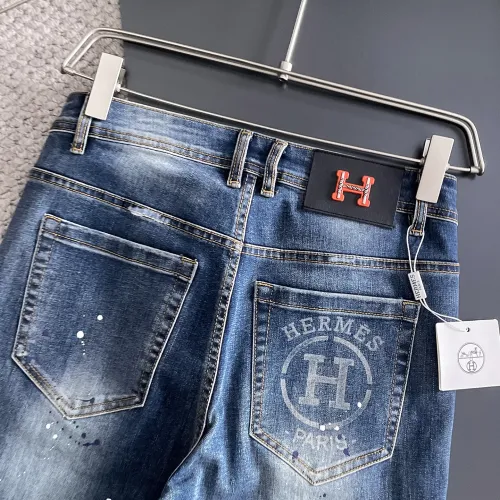 Replica Hermes Jeans For Men #1438492 $72.00 USD for Wholesale
