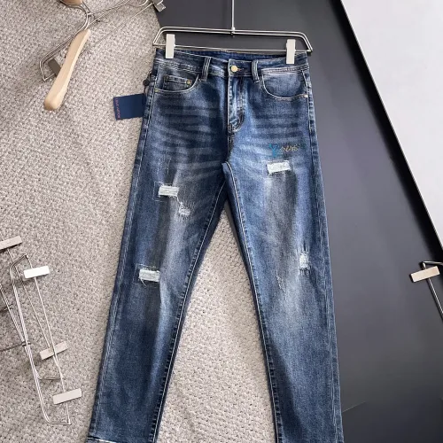 Wholesale Louis Vuitton LV Jeans For Men #1438500 $72.00 USD, Wholesale Quality Replica Louis Vuitton LV Jeans