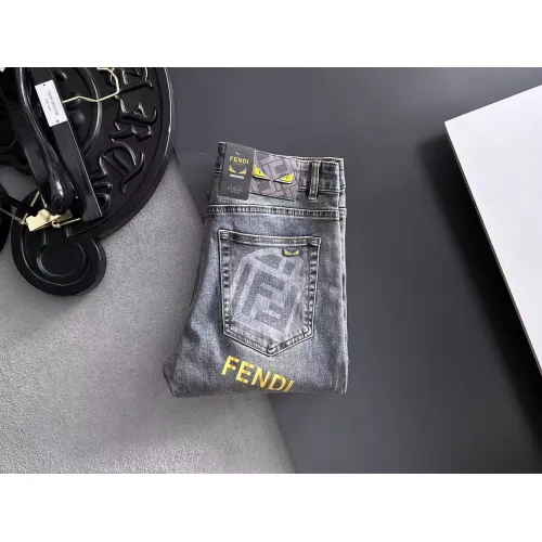 Wholesale Fendi Jeans For Men #1438550 $68.00 USD, Wholesale Quality Replica Fendi Jeans