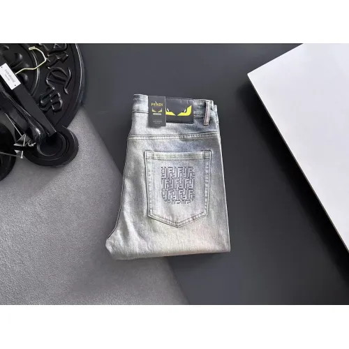 Wholesale Fendi Jeans For Men #1438560 $68.00 USD, Wholesale Quality Replica Fendi Jeans