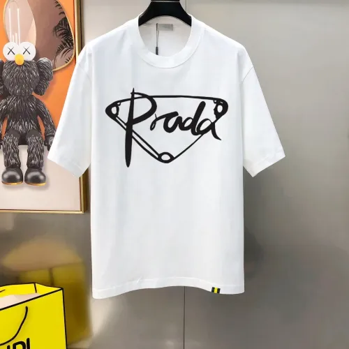 Wholesale Prada T-Shirts Short Sleeved For Men #1438639 $40.00 USD, Wholesale Quality Replica Prada T-Shirts