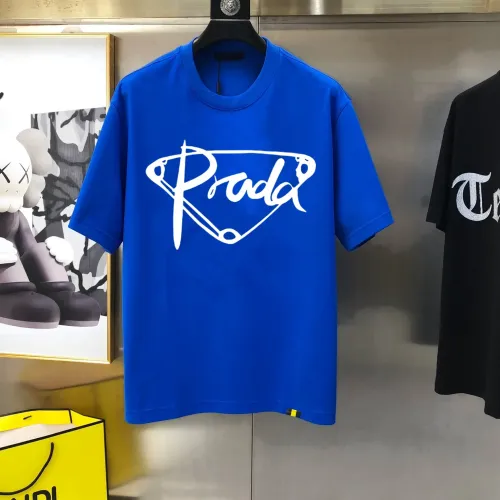 Wholesale Prada T-Shirts Short Sleeved For Men #1438641 $40.00 USD, Wholesale Quality Replica Prada T-Shirts