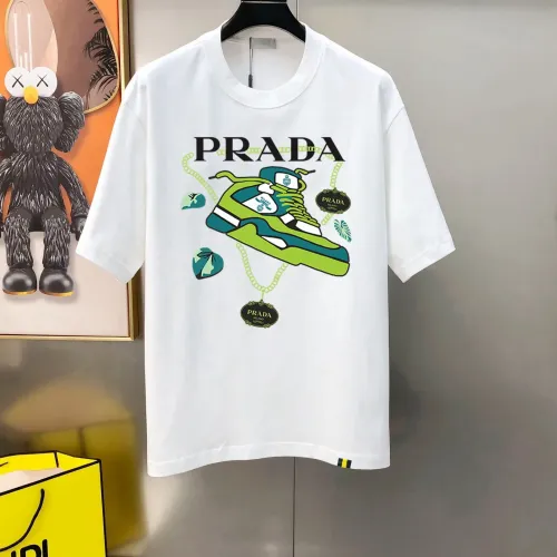 Wholesale Prada T-Shirts Short Sleeved For Men #1438653 $40.00 USD, Wholesale Quality Replica Prada T-Shirts