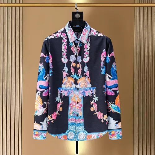 Wholesale Versace Shirts Long Sleeved For Men #1438796 $40.00 USD, Wholesale Quality Replica Versace Shirts