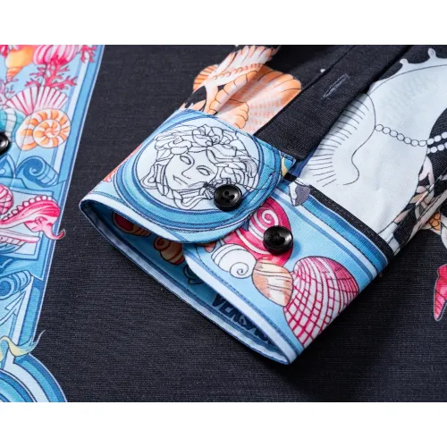 Replica Versace Shirts Long Sleeved For Men #1438796 $40.00 USD for Wholesale