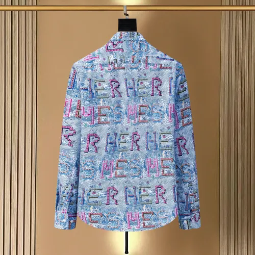 Replica Hermes Shirts Long Sleeved For Men #1438797 $40.00 USD for Wholesale