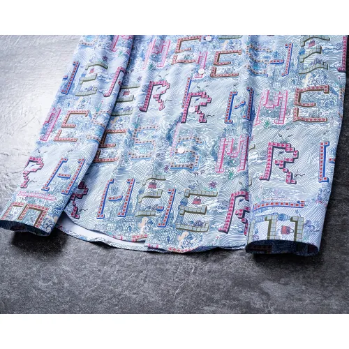 Replica Hermes Shirts Long Sleeved For Men #1438797 $40.00 USD for Wholesale