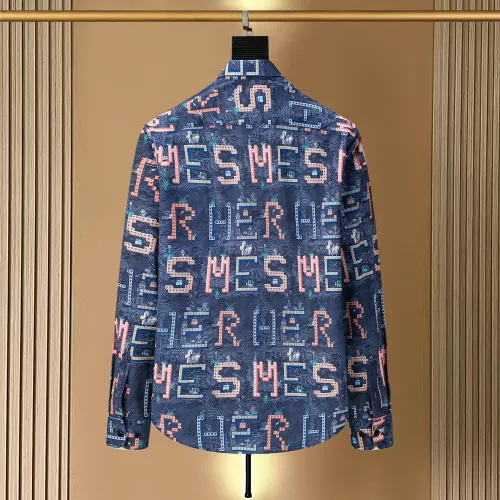 Replica Hermes Shirts Long Sleeved For Men #1438798 $40.00 USD for Wholesale