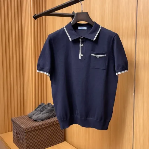Wholesale Prada T-Shirts Short Sleeved For Men #1438897 $72.00 USD, Wholesale Quality Replica Prada T-Shirts