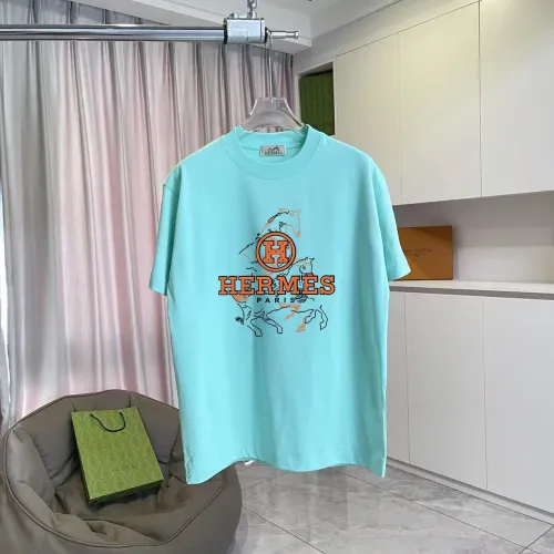 Wholesale Hermes T-Shirts Short Sleeved For Unisex #1438986 $42.00 USD, Wholesale Quality Replica Hermes T-Shirts