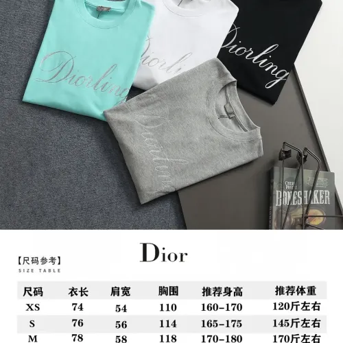 Replica Christian Dior T-Shirts Short Sleeved For Unisex #1439201 $40.00 USD for Wholesale