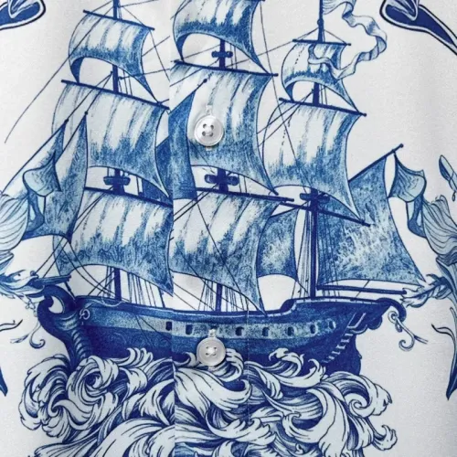 Replica Christian Dior Shirts Long Sleeved For Men #1439452 $64.00 USD for Wholesale