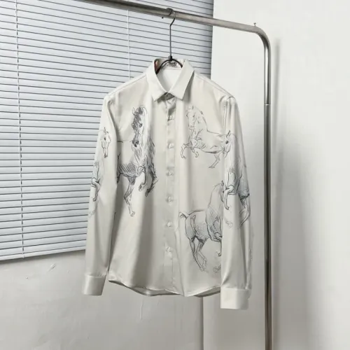 Wholesale Hermes Shirts Long Sleeved For Men #1439474 $64.00 USD, Wholesale Quality Replica Hermes Shirts