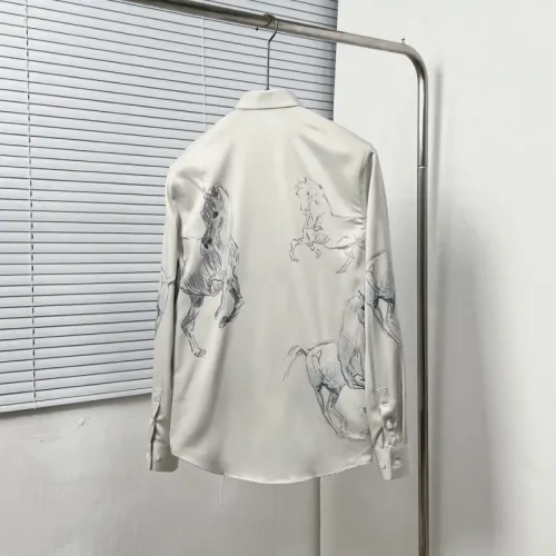 Replica Hermes Shirts Long Sleeved For Men #1439474 $64.00 USD for Wholesale