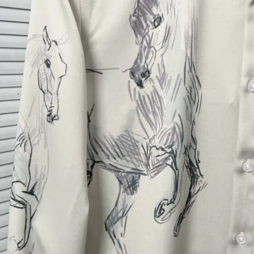 Replica Hermes Shirts Long Sleeved For Men #1439474 $64.00 USD for Wholesale