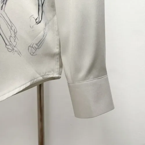 Replica Hermes Shirts Long Sleeved For Men #1439474 $64.00 USD for Wholesale