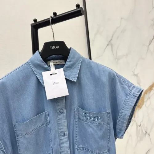 Replica Christian Dior Dresses Short Sleeved For Women #1439651 $132.00 USD for Wholesale