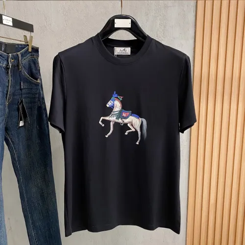 Wholesale Hermes T-Shirts Short Sleeved For Men #1439656 $72.00 USD, Wholesale Quality Replica Hermes T-Shirts
