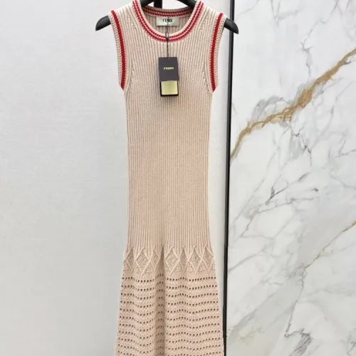 Wholesale Fendi Dresses Sleeveless For Women #1439657 $115.00 USD, Wholesale Quality Replica Fendi Dresses