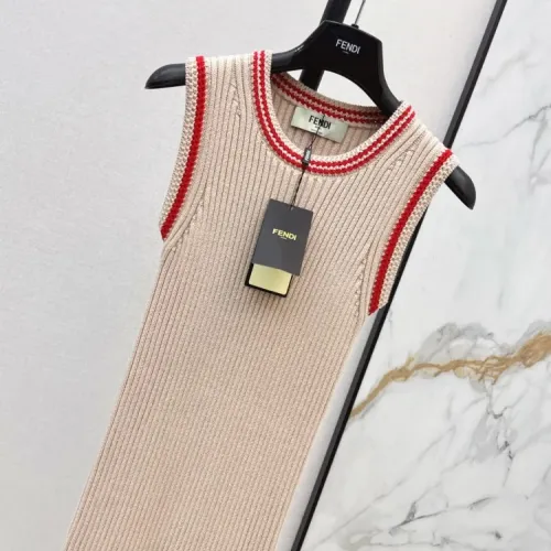 Replica Fendi Dresses Sleeveless For Women #1439657 $115.00 USD for Wholesale
