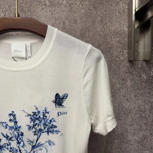 Replica Christian Dior T-Shirts Short Sleeved For Women #1439672 $82.00 USD for Wholesale