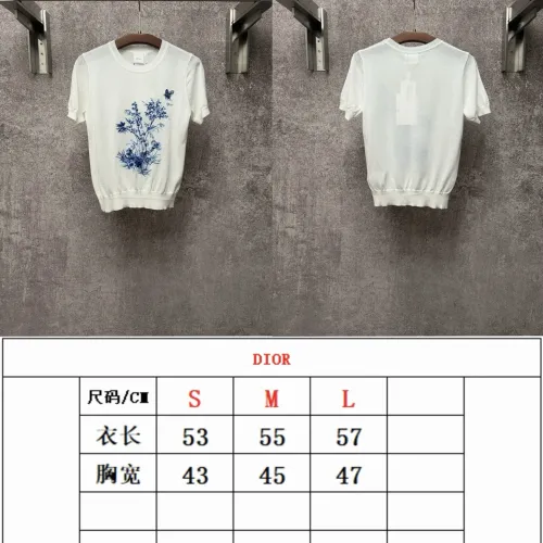 Replica Christian Dior T-Shirts Short Sleeved For Women #1439672 $82.00 USD for Wholesale