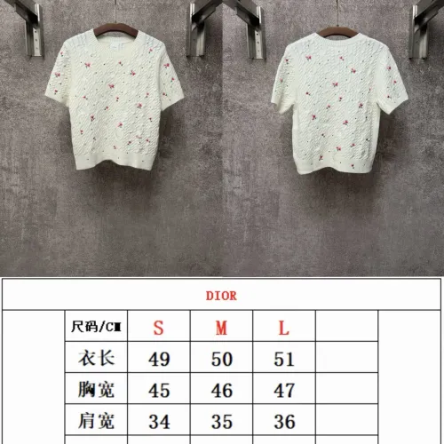 Replica Christian Dior T-Shirts Short Sleeved For Women #1439676 $85.00 USD for Wholesale