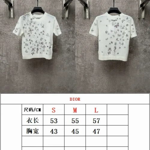 Replica Christian Dior T-Shirts Short Sleeved For Women #1439678 $82.00 USD for Wholesale