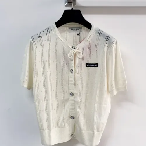 Wholesale MIU MIU T-Shirts Short Sleeved For Women #1439682 $96.00 USD, Wholesale Quality Replica MIU MIU T-Shirts
